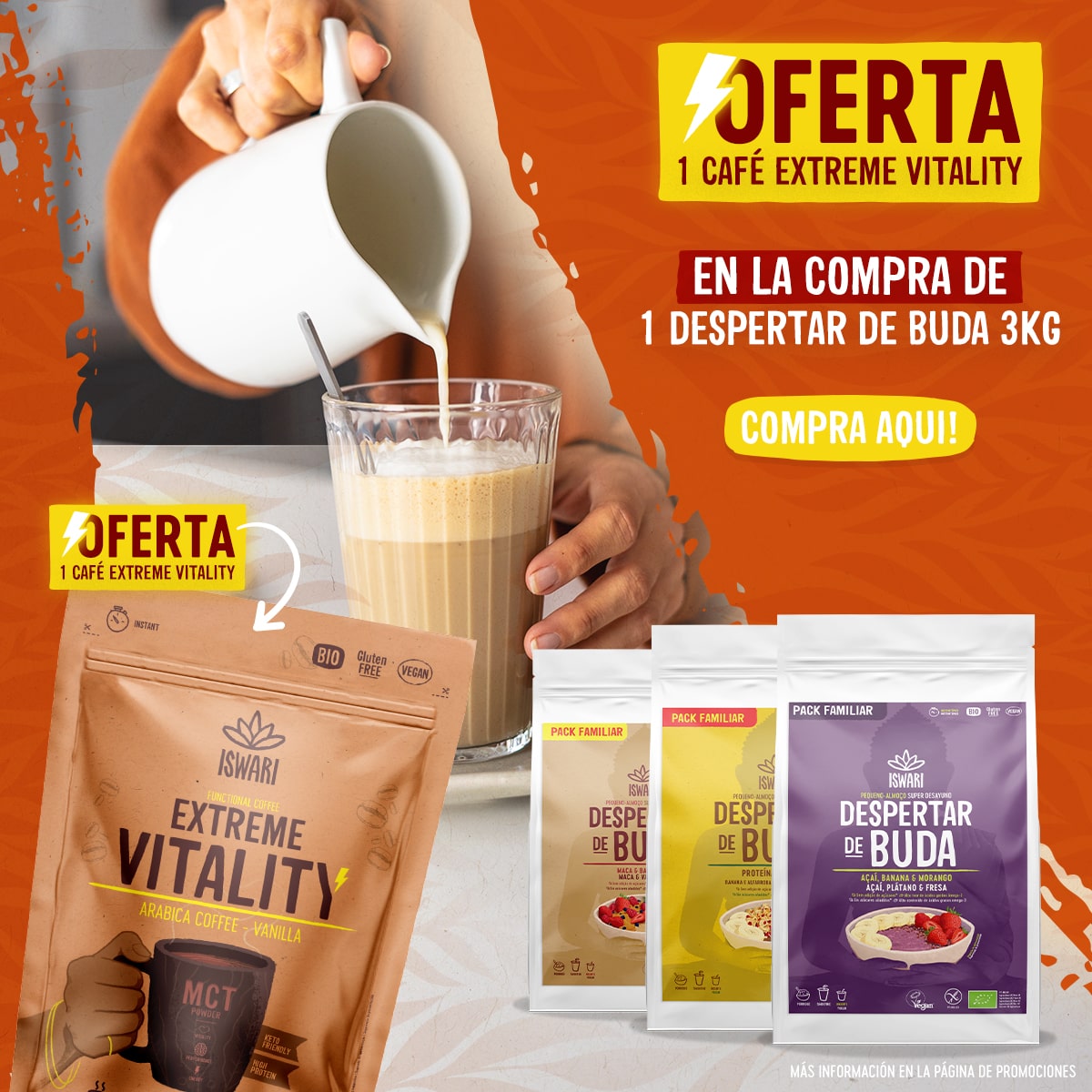 Compra 1 Despertar de Buda 3kg, 1 Café Funcional Vitality Grátis